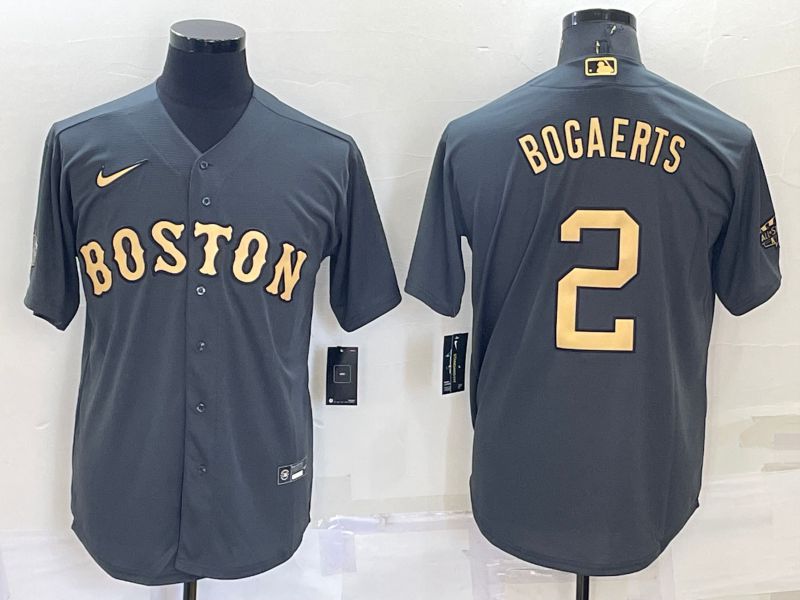 Men Boston Red Sox #2 Bogaerts Grey 2022 All Star Game Nike MLB Jersey